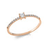 Solitaire mit Besatz Ring
