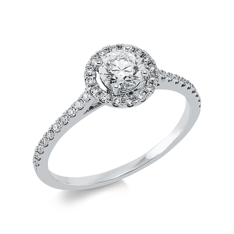 Solitaire mit Besatz Ring
