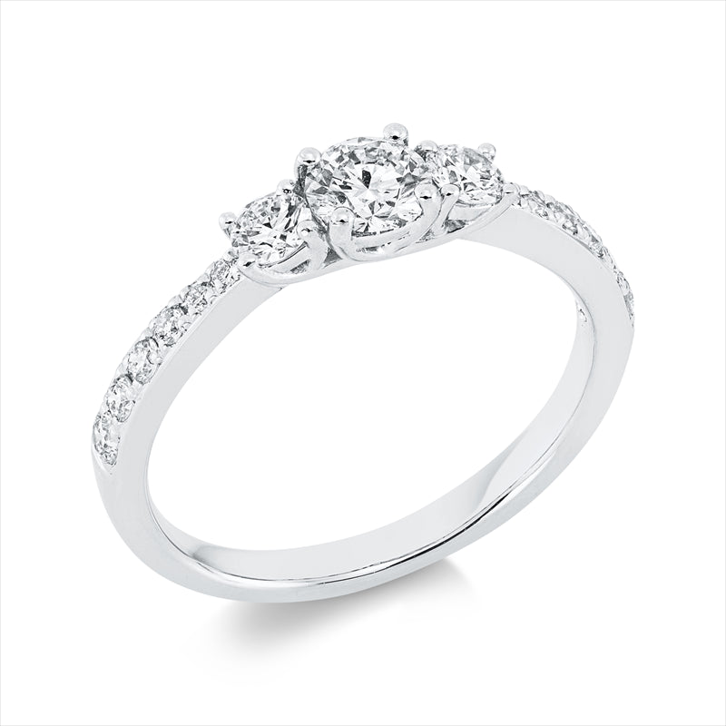 Solitaire mit Besatz Ring
