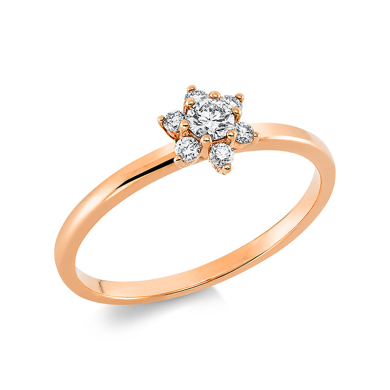 Solitaire mit Besatz Ring
