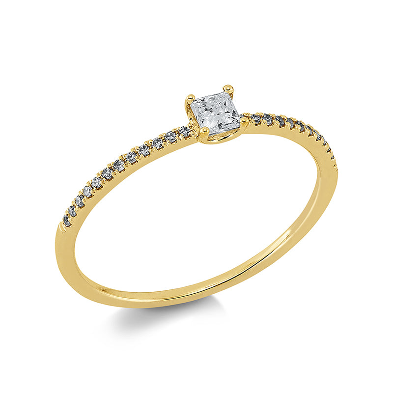 Solitaire mit Besatz Ring