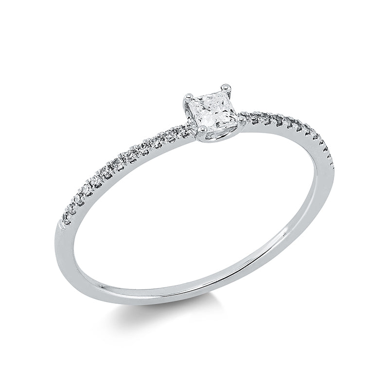 Solitaire mit Besatz Ring