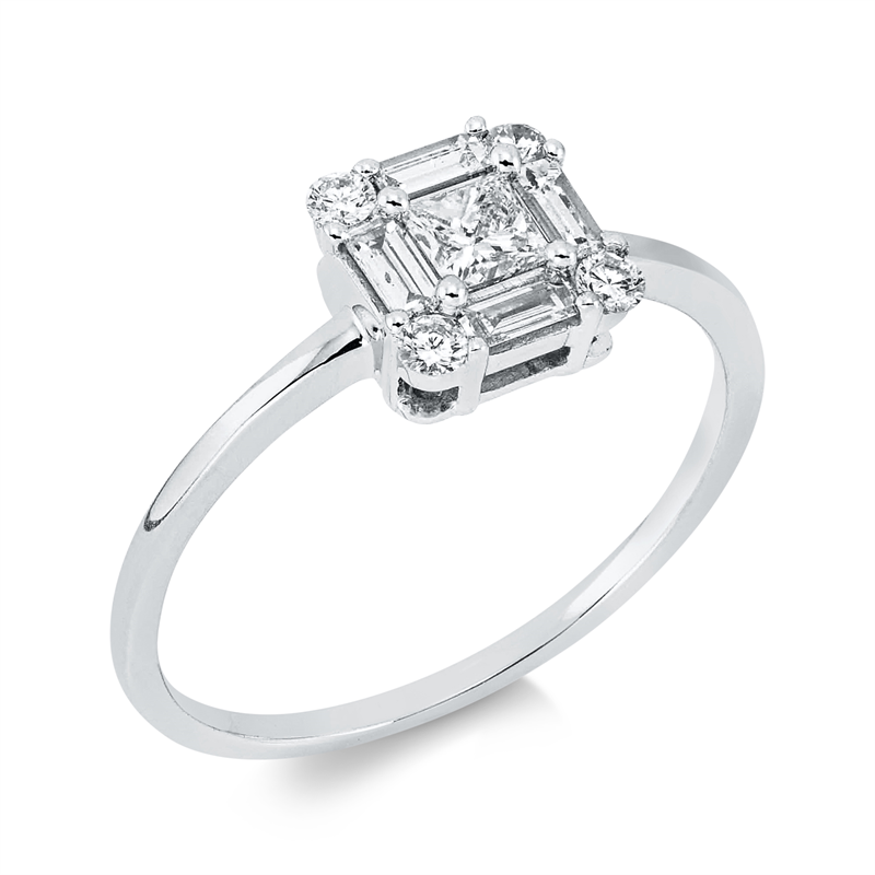 Baguette Illusion Ring