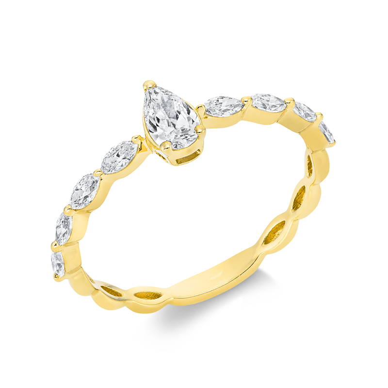 Solitaire mit Besatz Ring