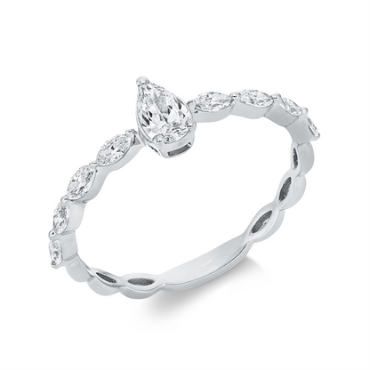 Solitaire mit Besatz Ring