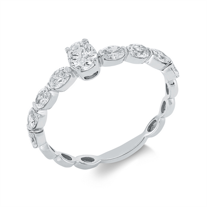 Solitaire mit Besatz Ring