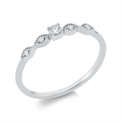 Mehrfachsteinbesatz Ring