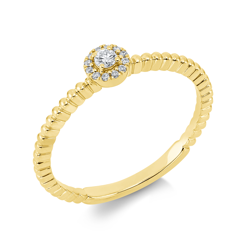 Solitaire mit Besatz Ring