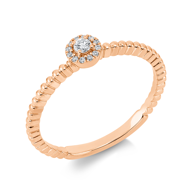 Solitaire mit Besatz Ring