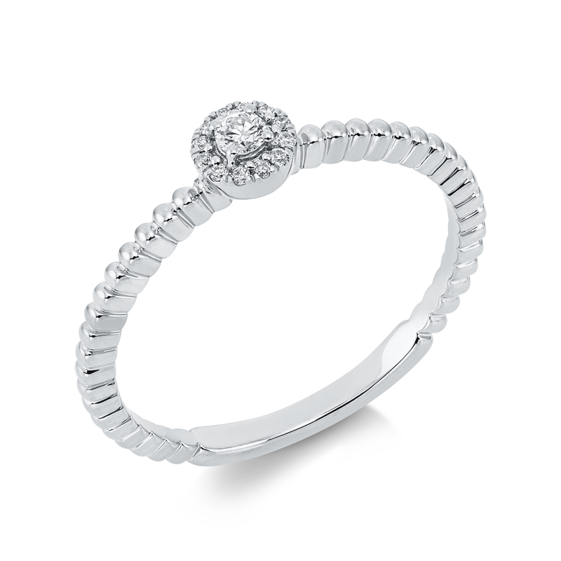 Solitaire mit Besatz Ring