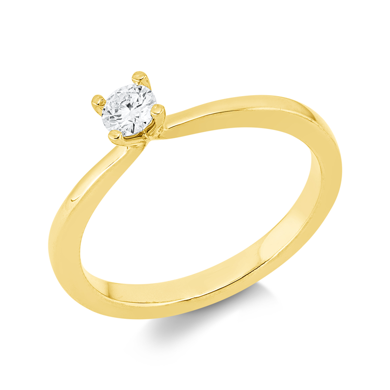 Solitaire mit Besatz Ring