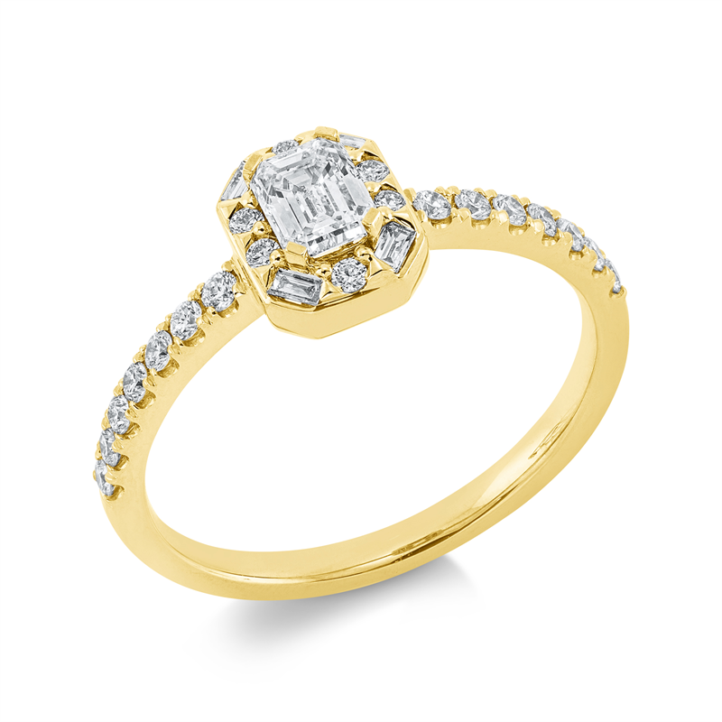 Solitaire mit Besatz Ring