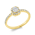 Solitaire mit Besatz Ring