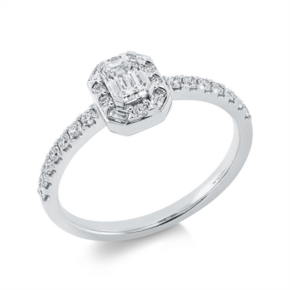 Solitaire mit Besatz Ring