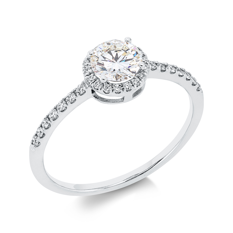 Solitaire mit Besatz Ring