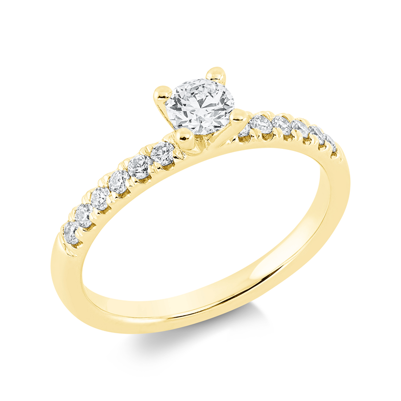 Solitaire mit Besatz Ring