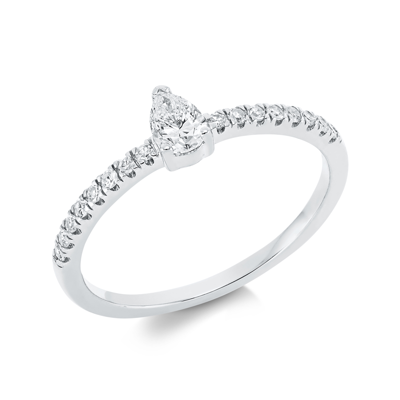 Solitaire mit Besatz Ring