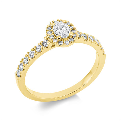 Solitaire mit Besatz Ring