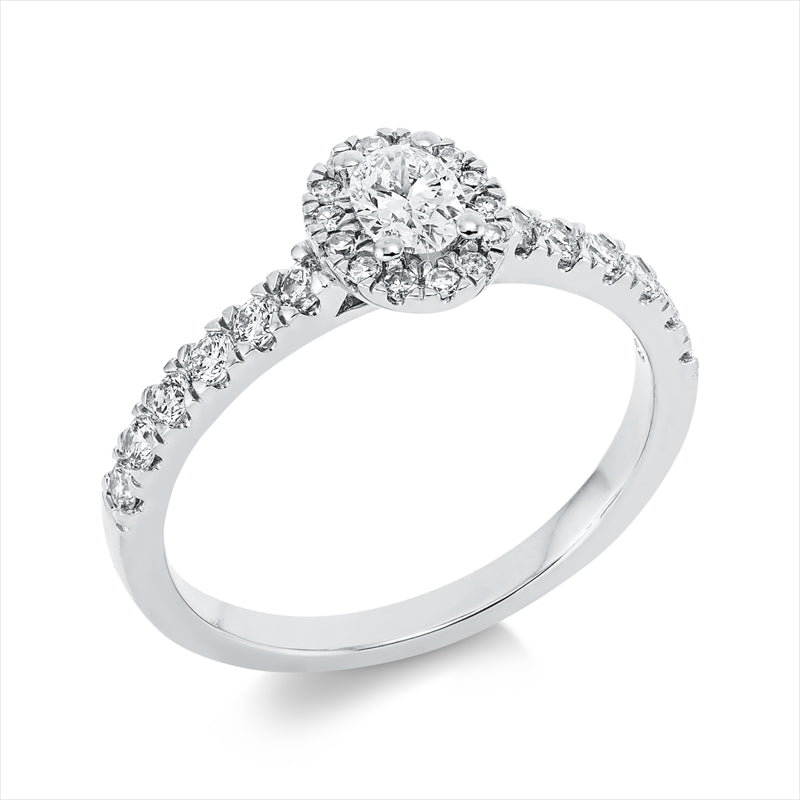 Solitaire mit Besatz Ring