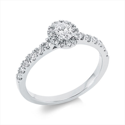Solitaire mit Besatz Ring
