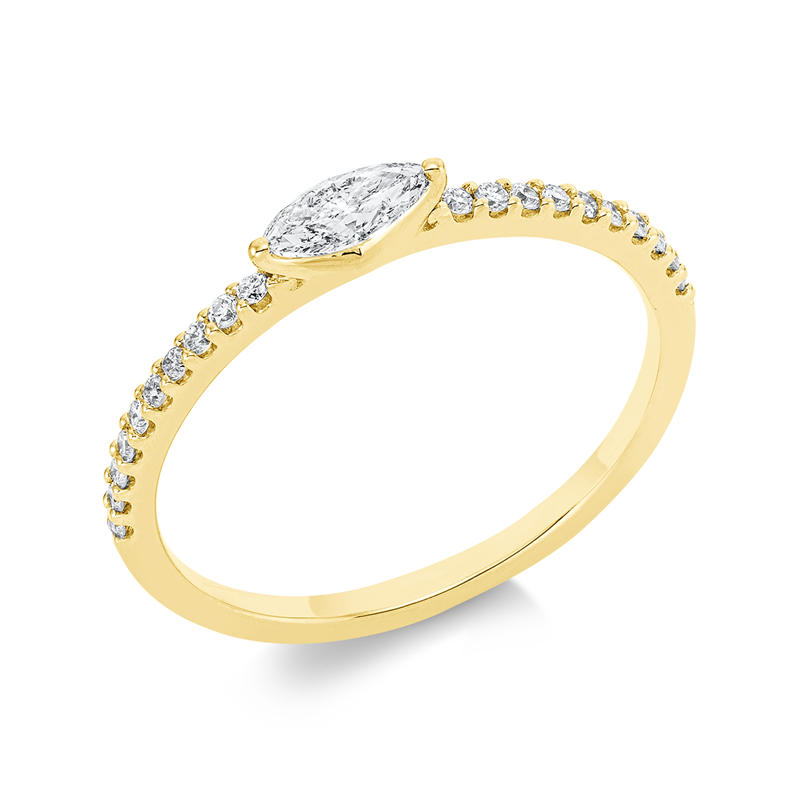 Solitaire mit Besatz Ring