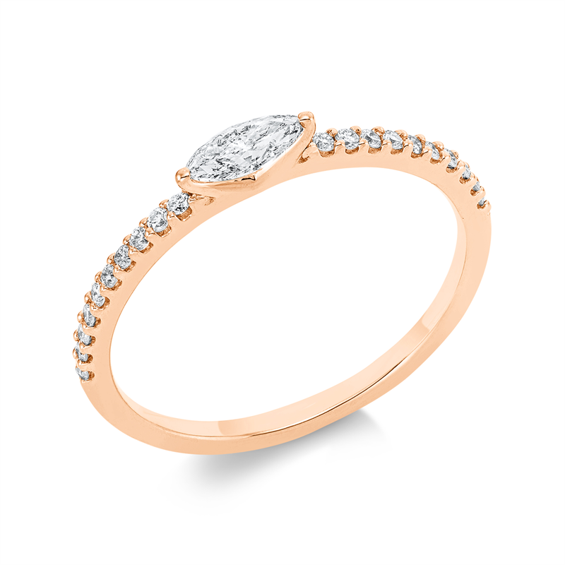 Solitaire mit Besatz Ring