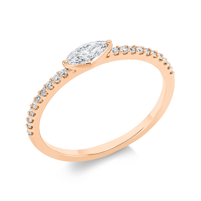 Solitaire mit Besatz Ring