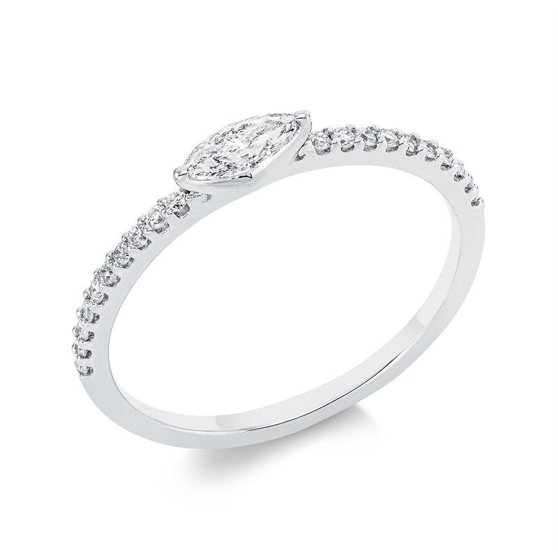 Solitaire mit Besatz Ring
