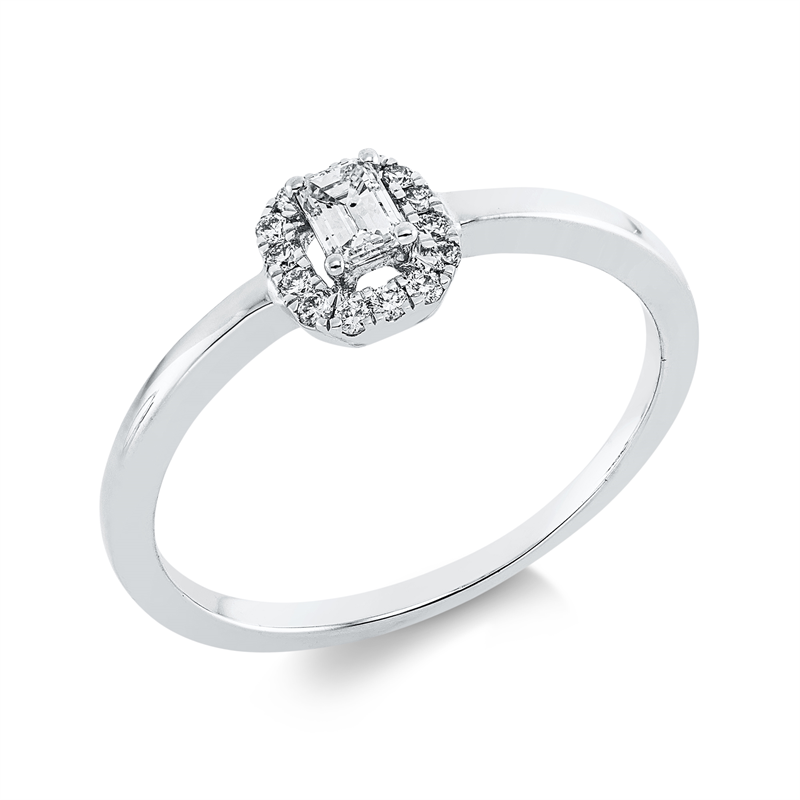 Solitaire mit Besatz Ring