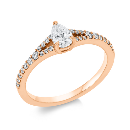 Solitaire mit Besatz Ring