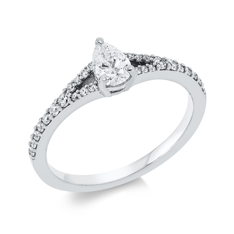 Solitaire mit Besatz Ring