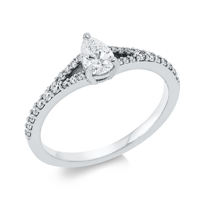 Solitaire mit Besatz Ring
