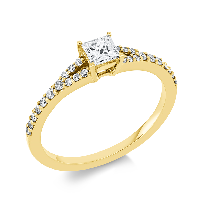 Solitaire mit Besatz Ring