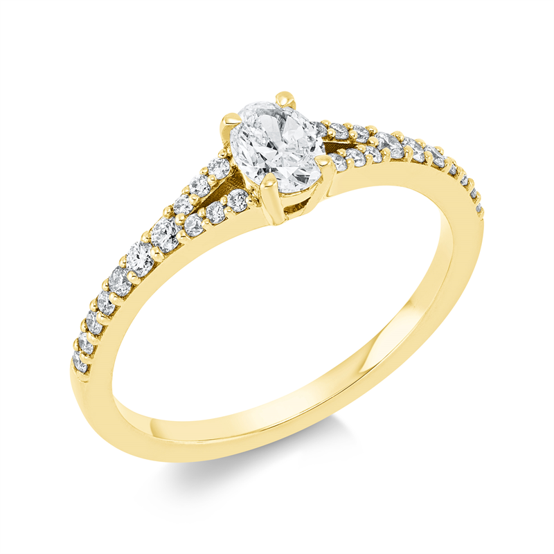 Solitaire mit Besatz Ring