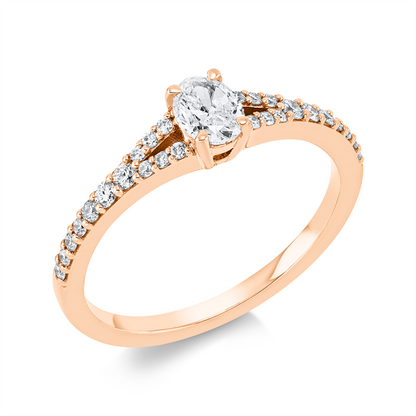 Solitaire mit Besatz Ring