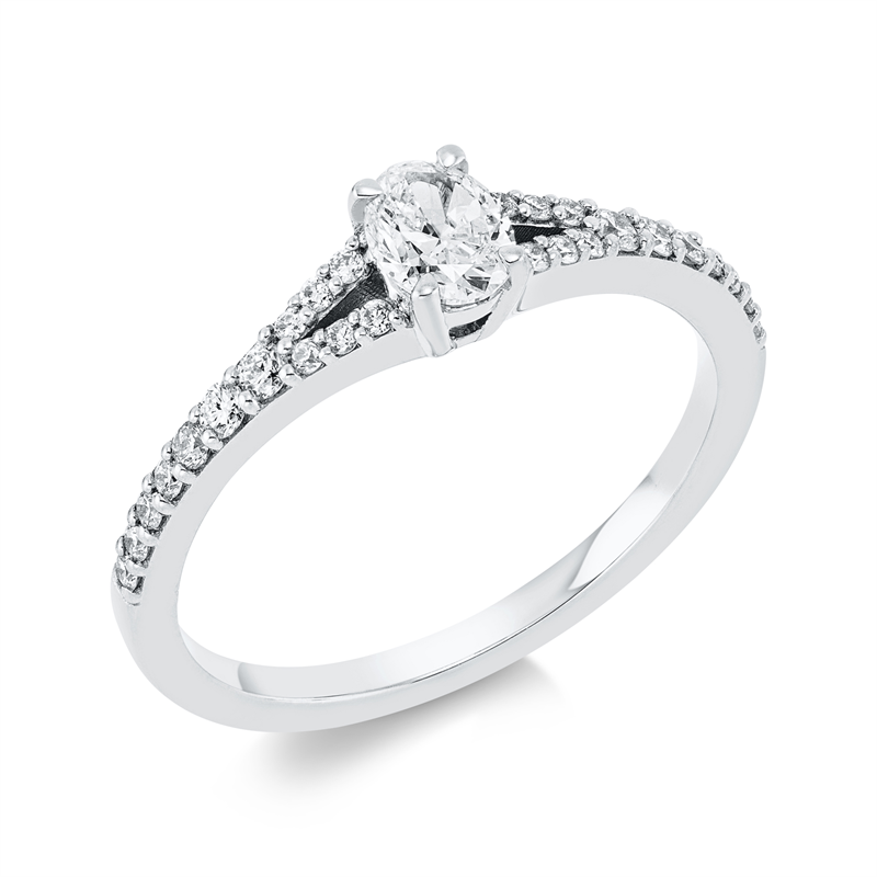 Solitaire mit Besatz Ring