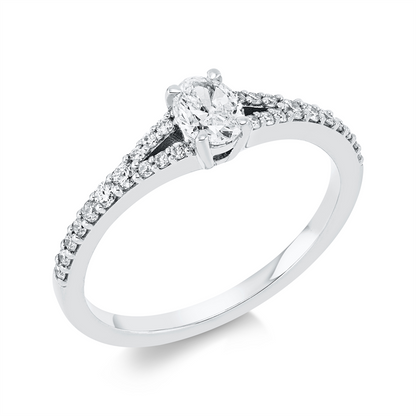 Solitaire mit Besatz Ring