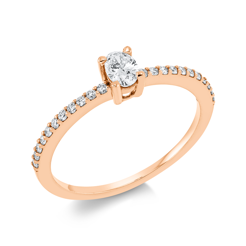 Solitaire mit Besatz Ring
