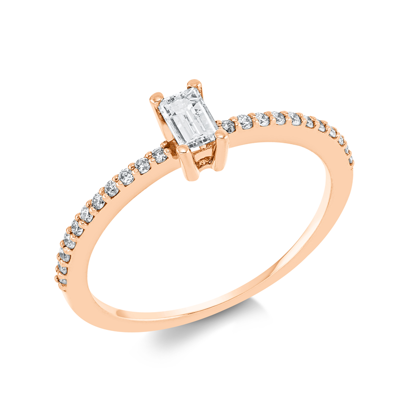 Solitaire mit Besatz Ring