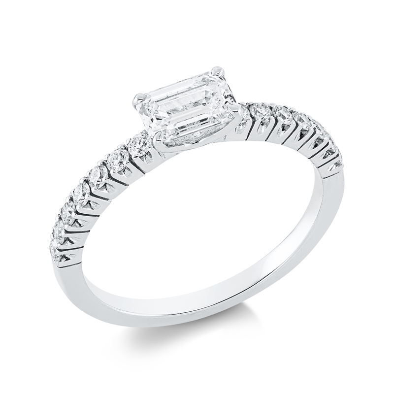 Solitaire mit Besatz Ring