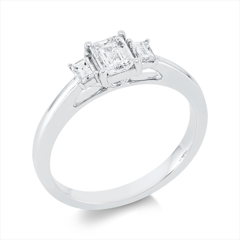 Solitaire mit Besatz Ring