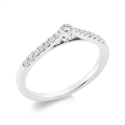Solitaire mit Besatz Ring