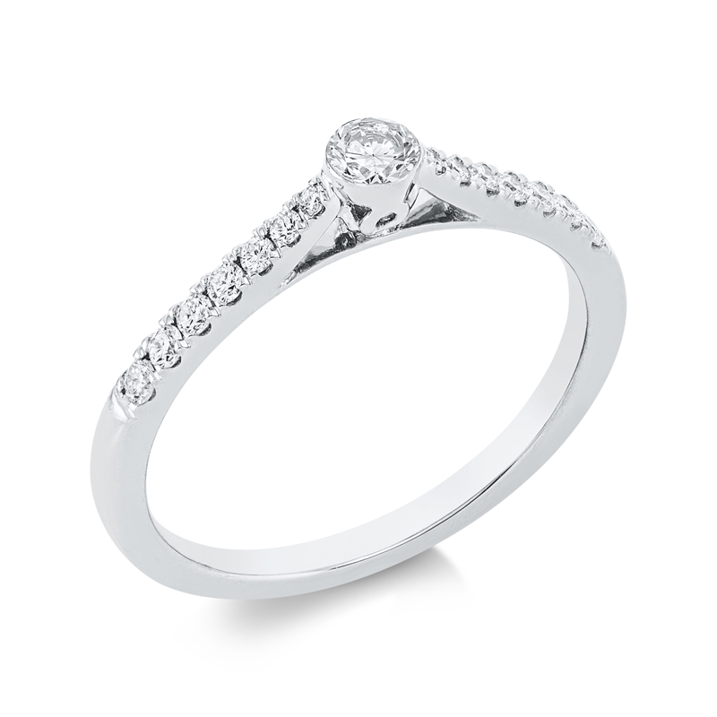 Solitaire mit Besatz Ring