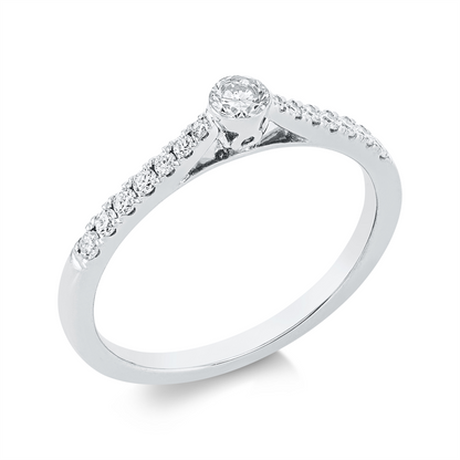 Solitaire mit Besatz Ring
