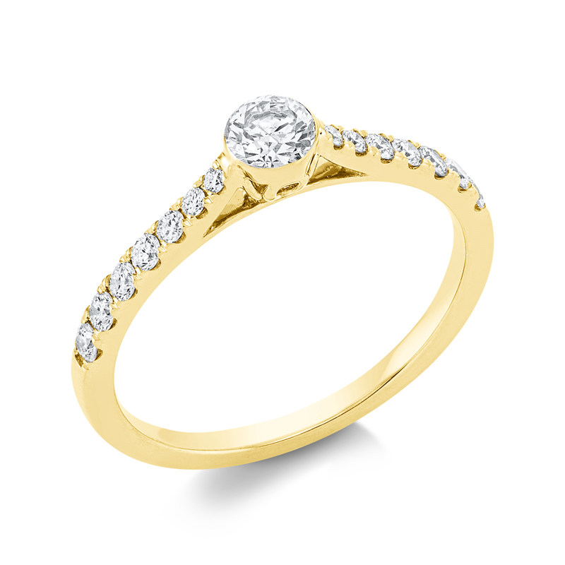 Solitaire mit Besatz Ring