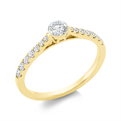Solitaire mit Besatz Ring