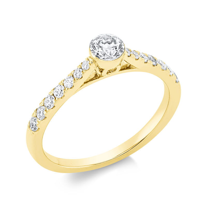 Solitaire mit Besatz Ring