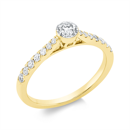 Solitaire mit Besatz Ring