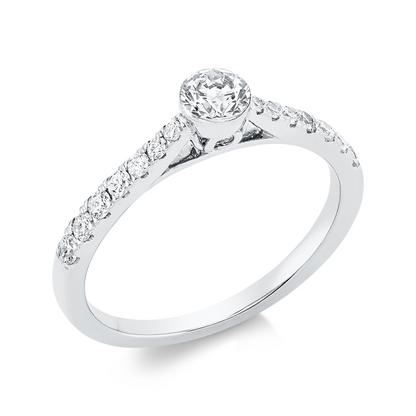 Solitaire mit Besatz Ring