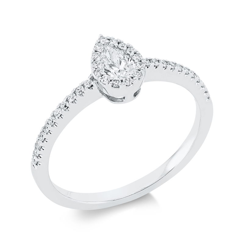 Solitaire mit Besatz Ring